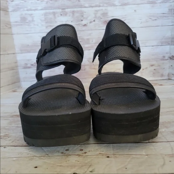 Teva Indio Jewel Black Platform Sandals - Picture 2 of 9
